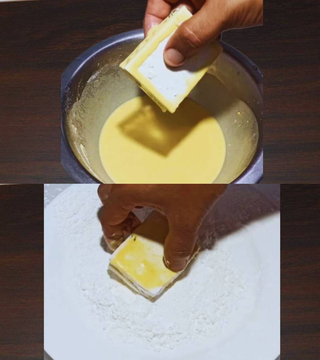 Coating paneer slices 