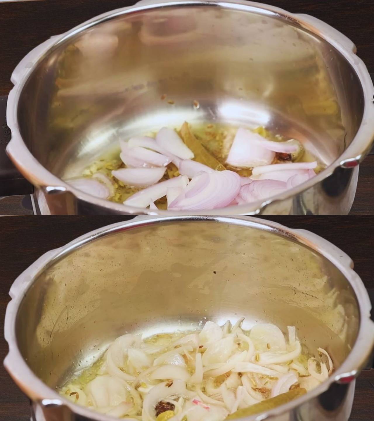Frying onions 