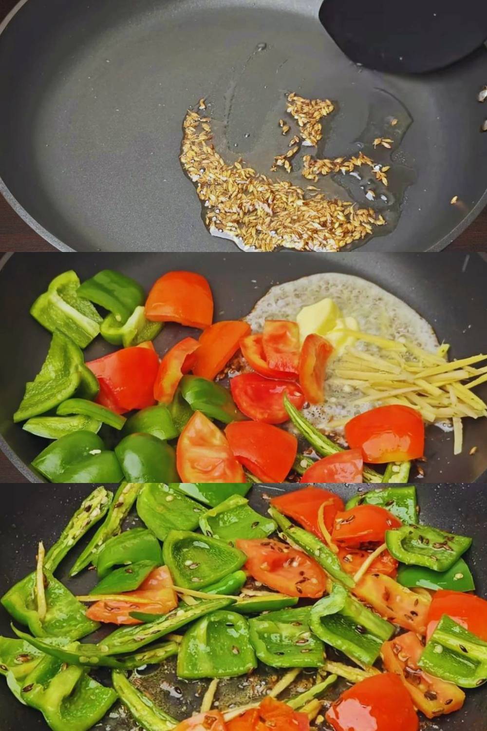 Frying veggies 