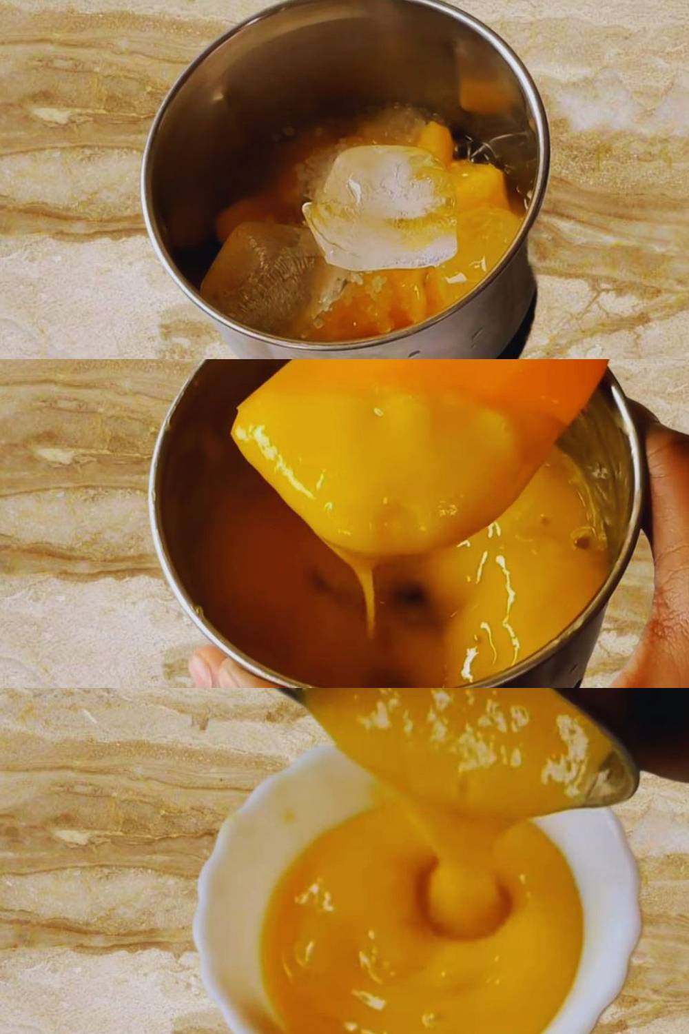 Making mango paste 
