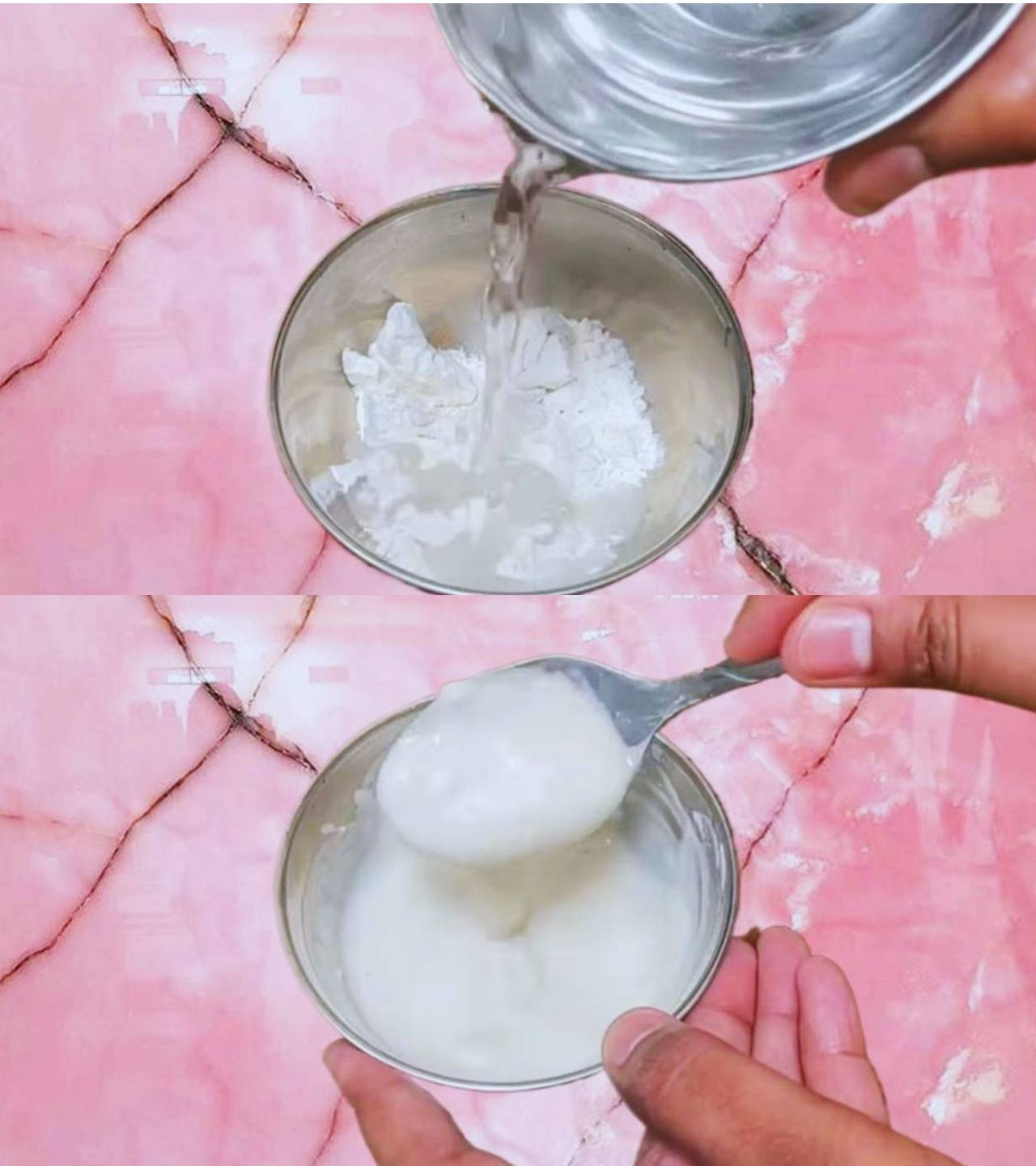 Egg spring roll recipe step 4 Making slurry