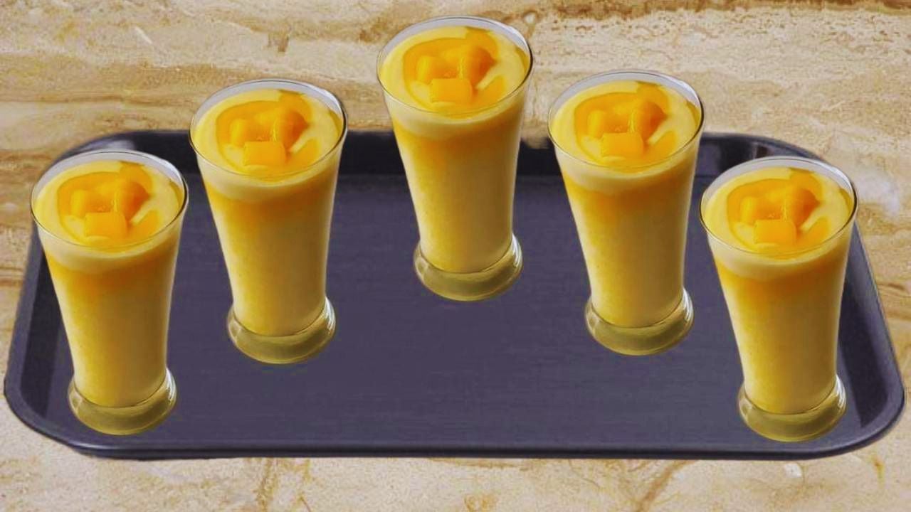 Mango Lassi served 