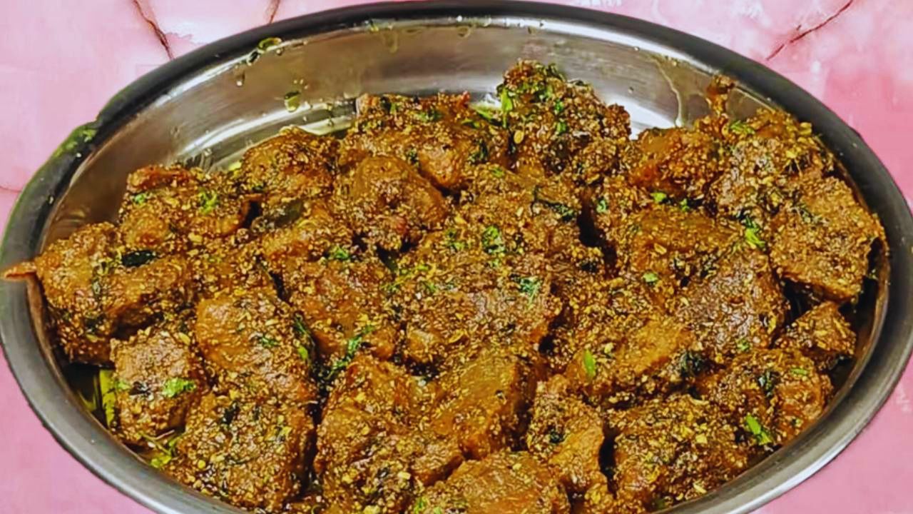 Mutton Pepper Fry served 