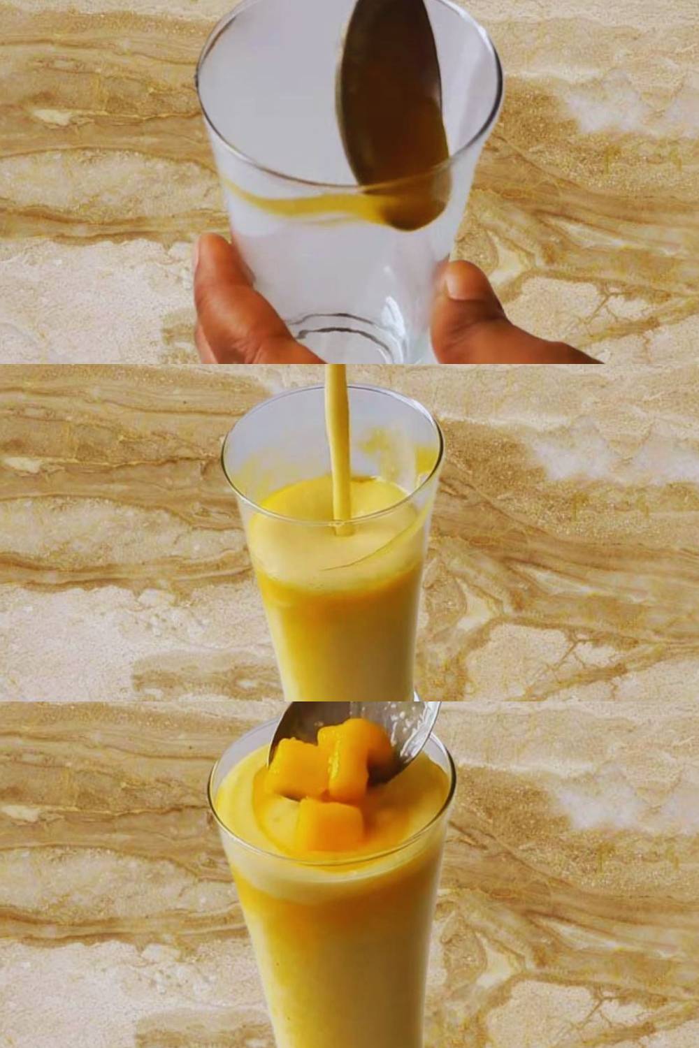 Pouring Mango Lassi 