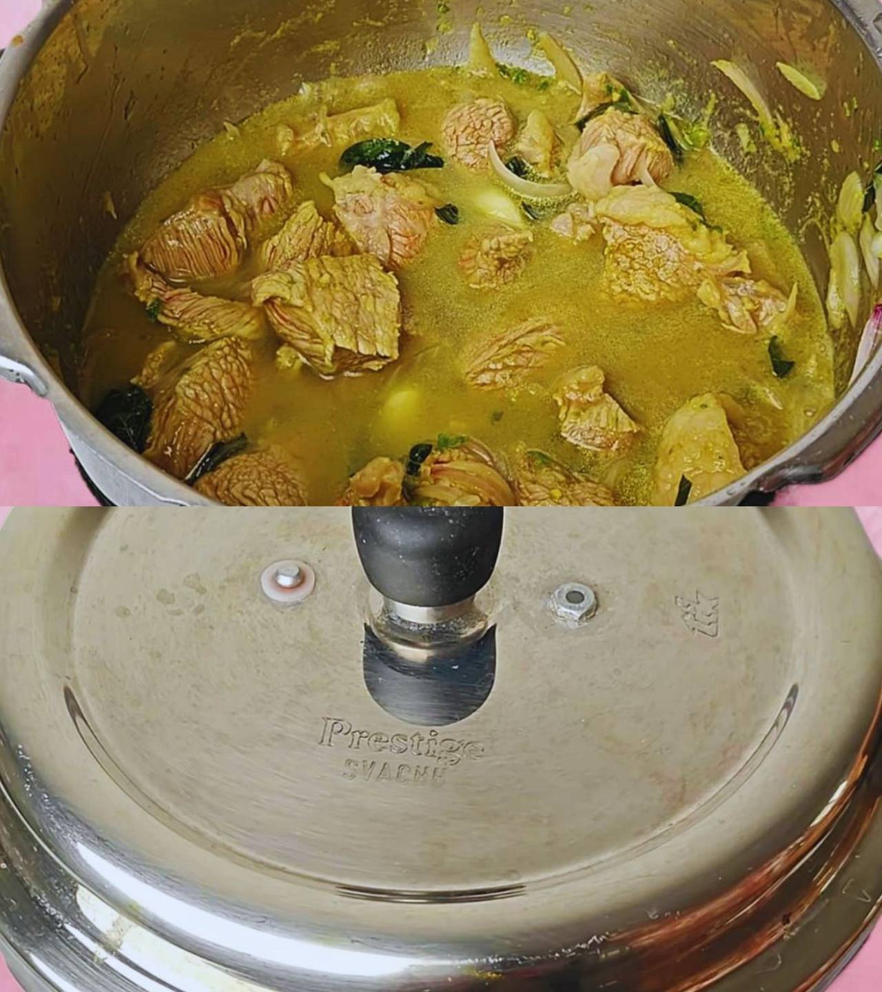 Pressure cooking mutton 