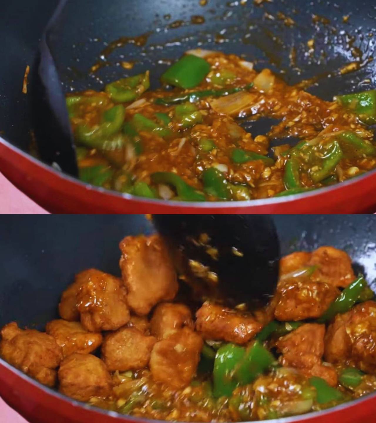 Adding fried fish 