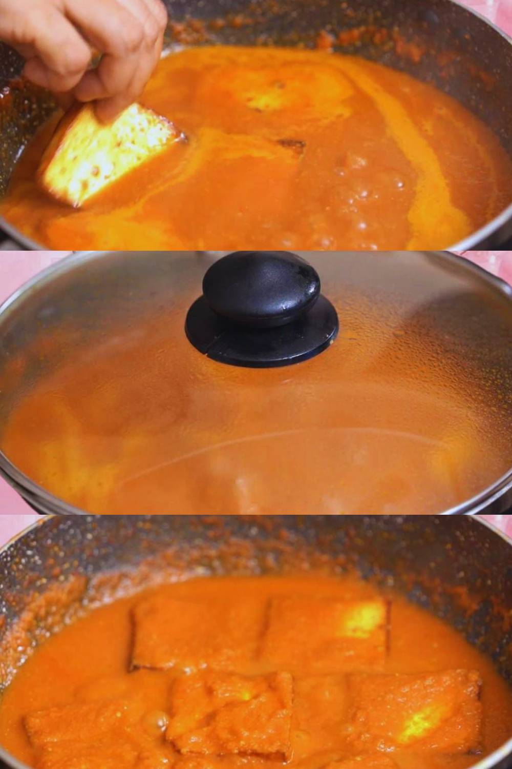 Adding fried paneer pieces 