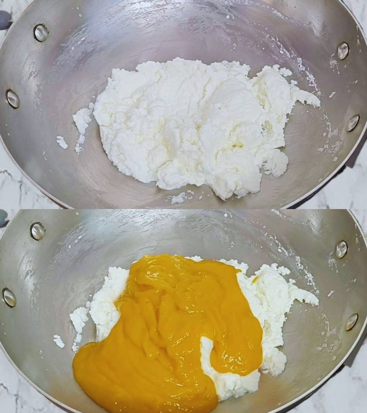 Adding mango paste 