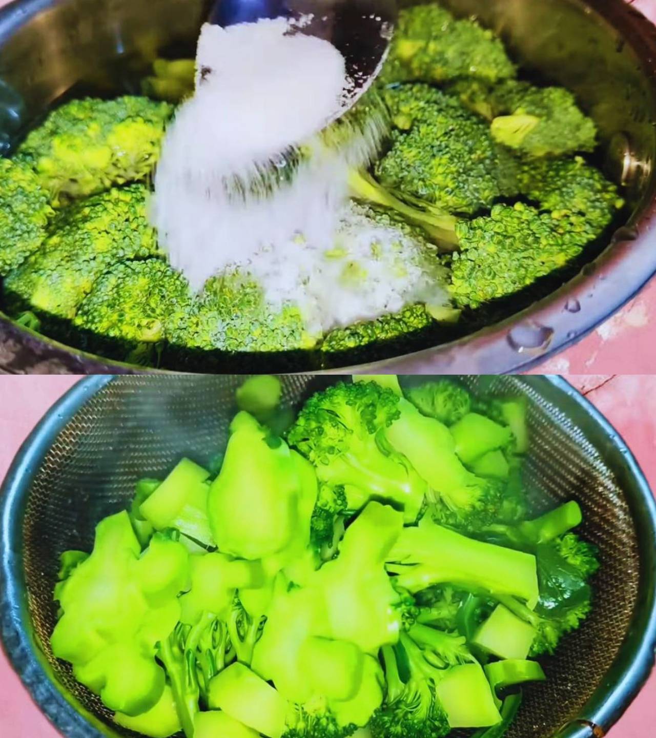 Boiling broccoli