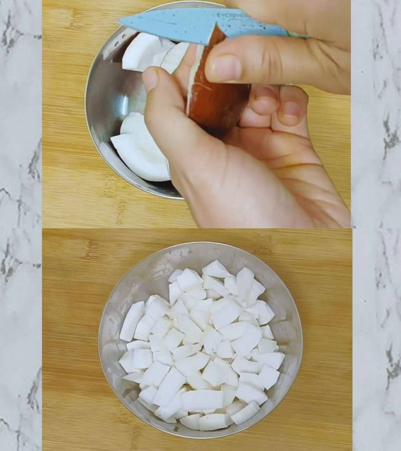Chopped coconut