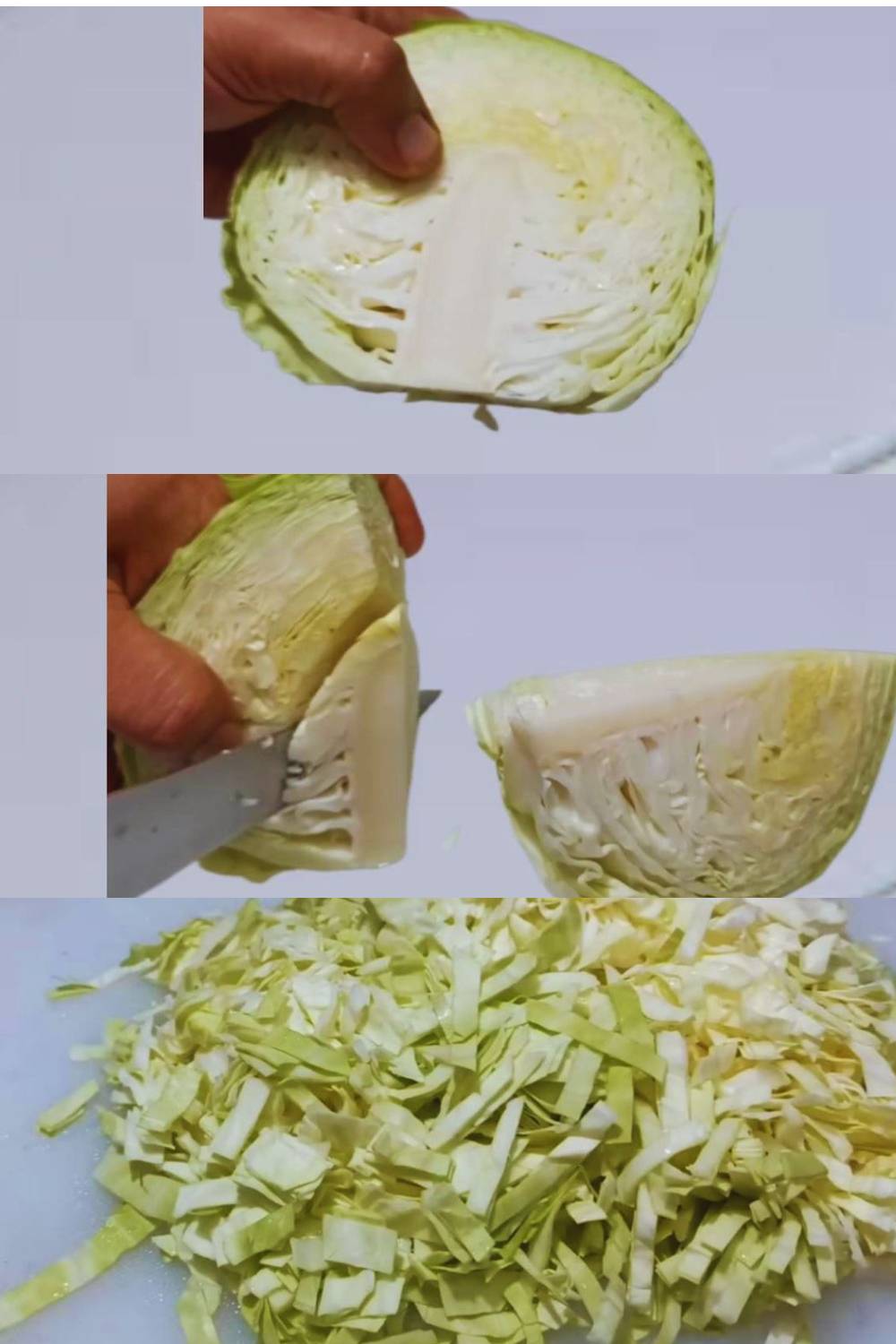 Chopping cabbage