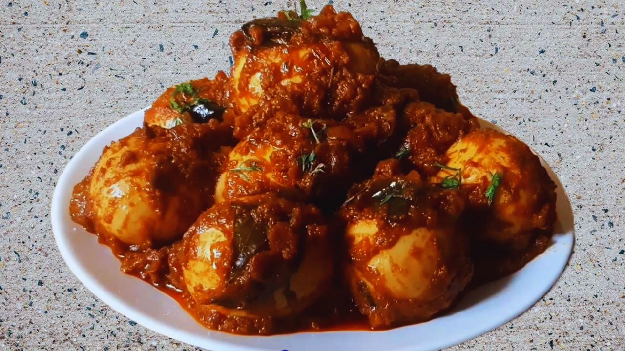 Egg Ghee Roast served 