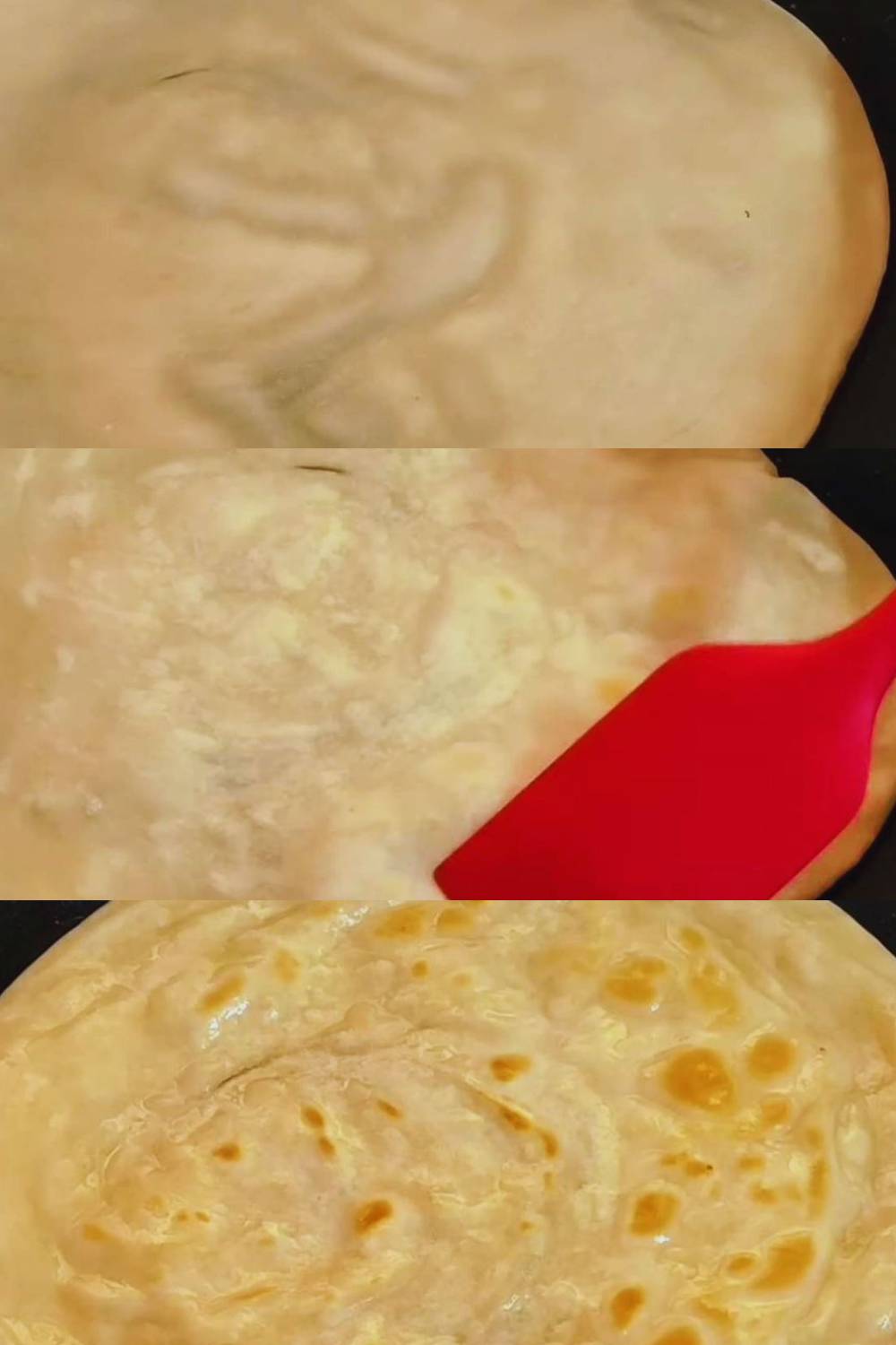 Frying paratha 