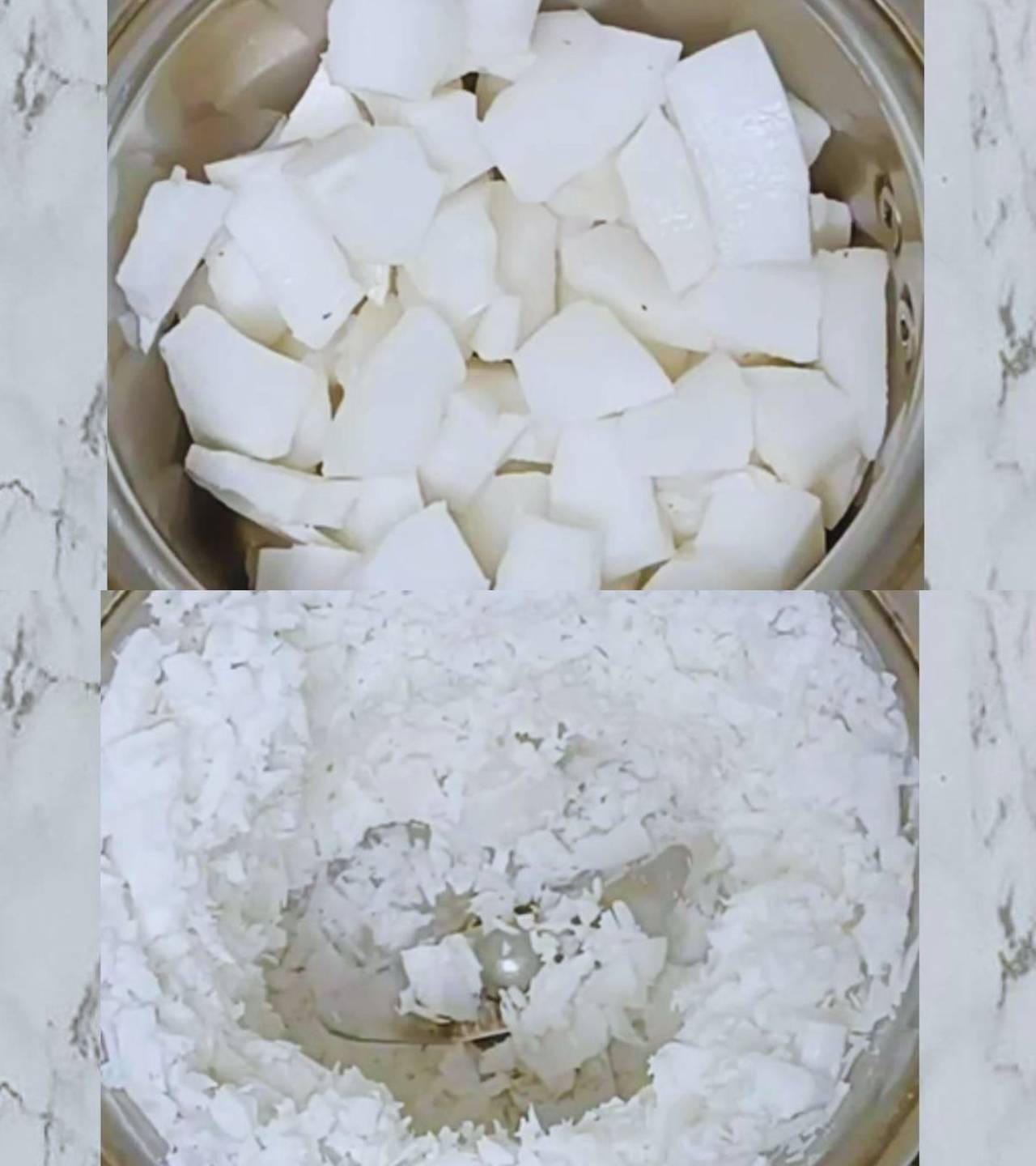 Grinding coconut
