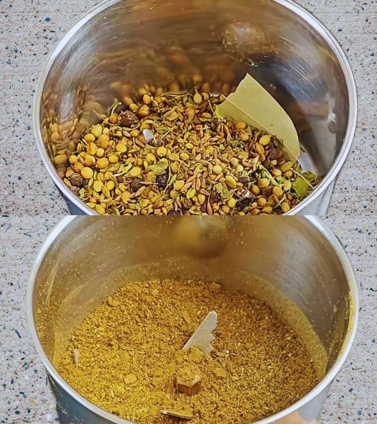 Grinding spices 