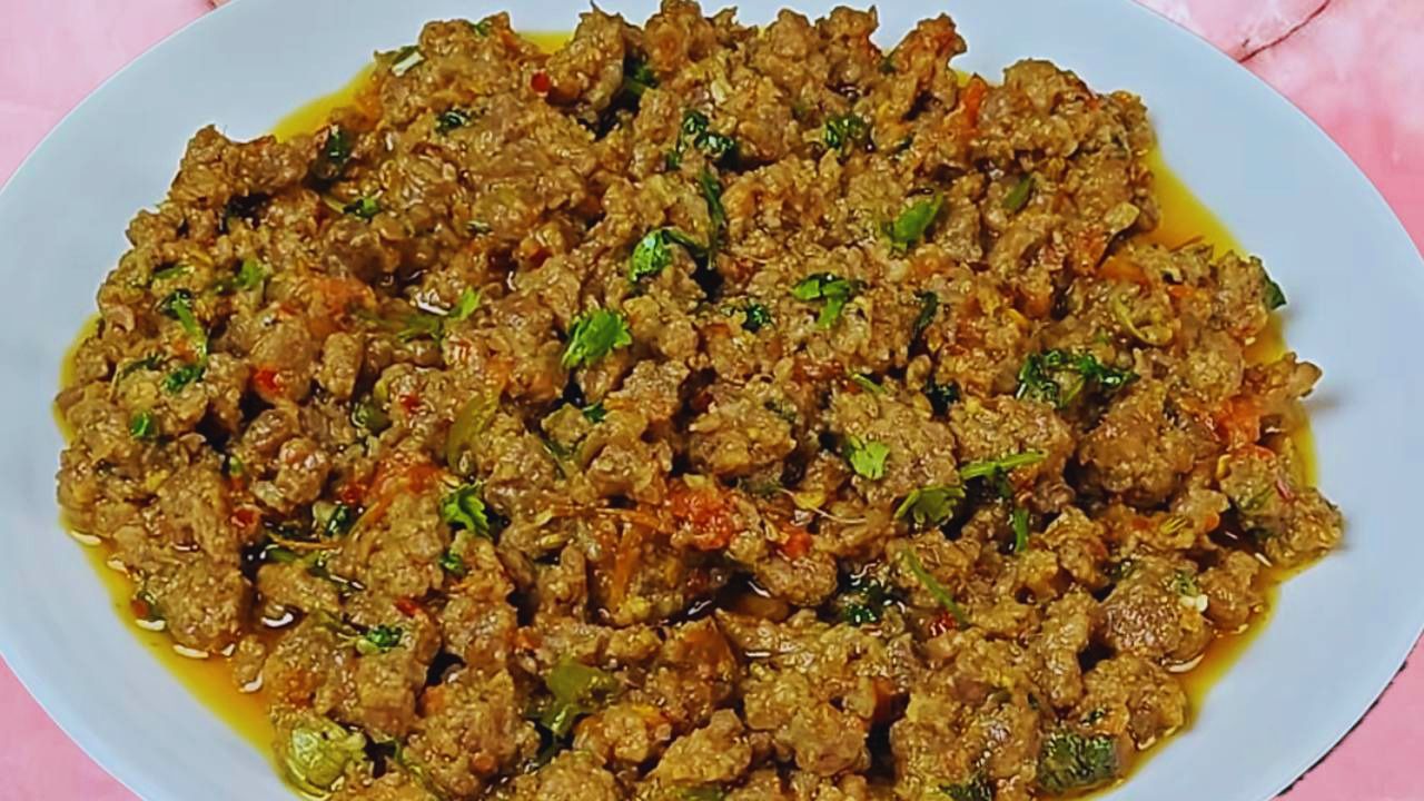 Mutton Keema Fry served 