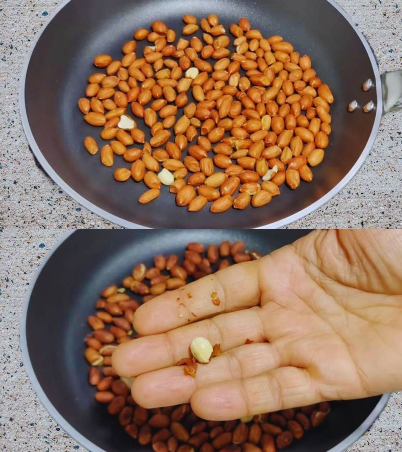 Roasting peanuts 