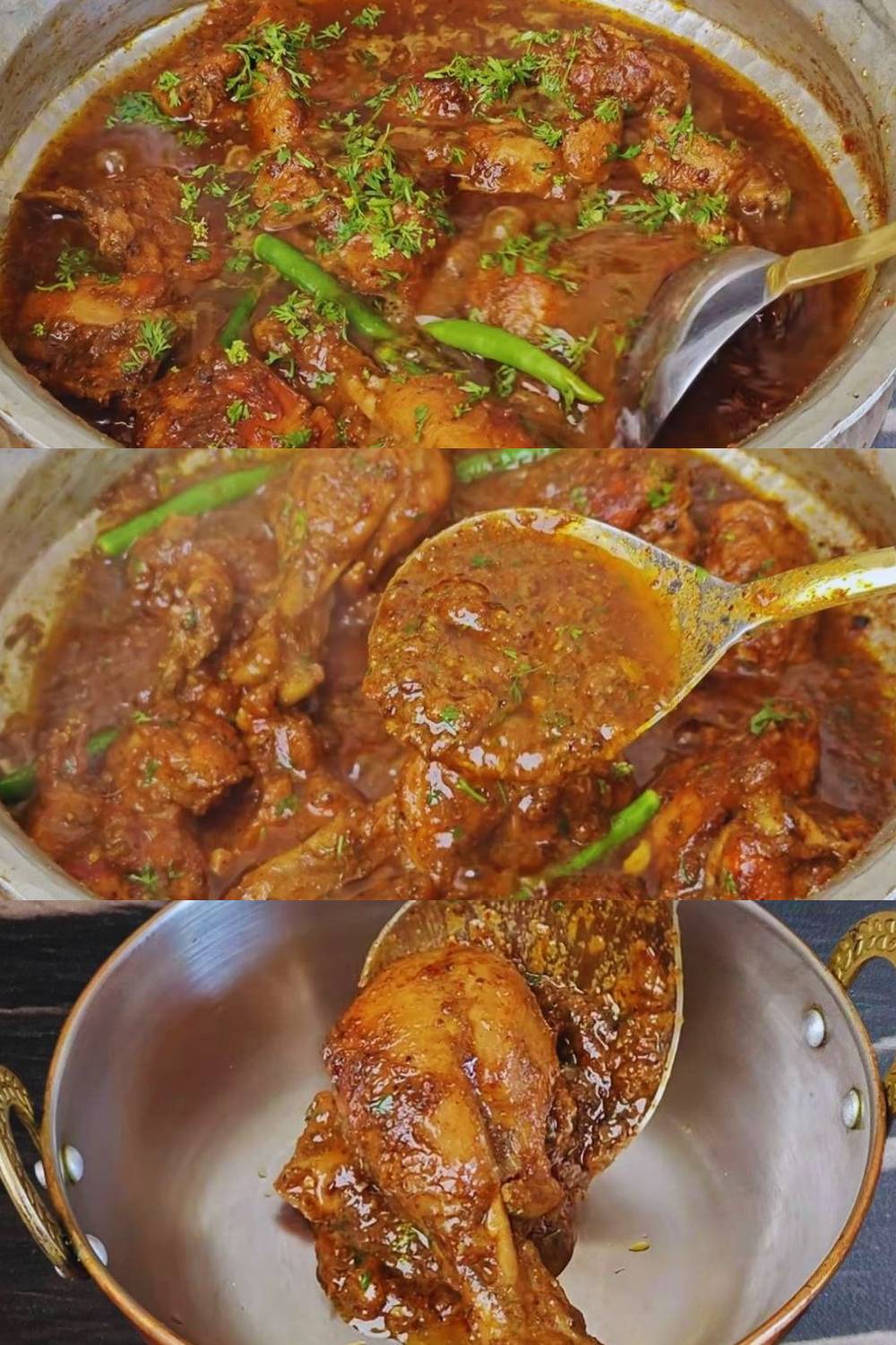 Adding coriander leaves and chilies 
