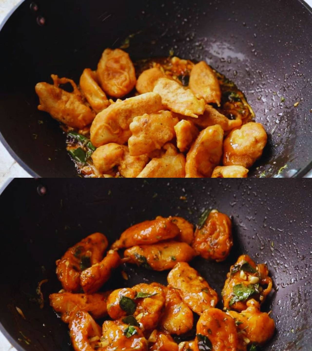 Adding fried eggs 