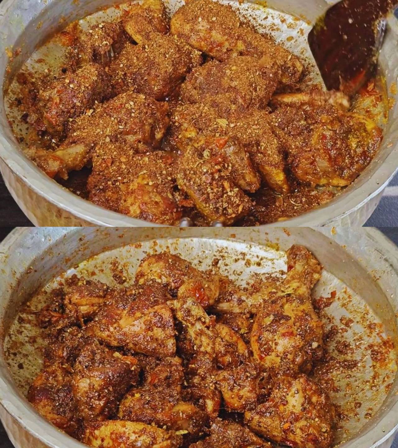 Adding ground masala mixture 