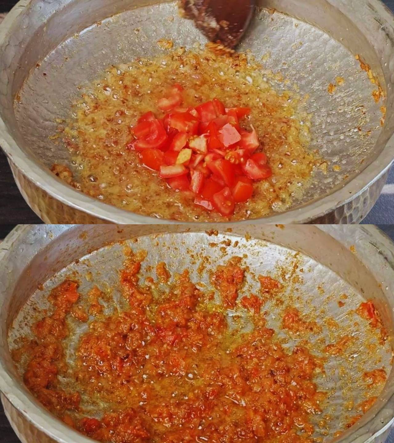 Adding tomatoes 
