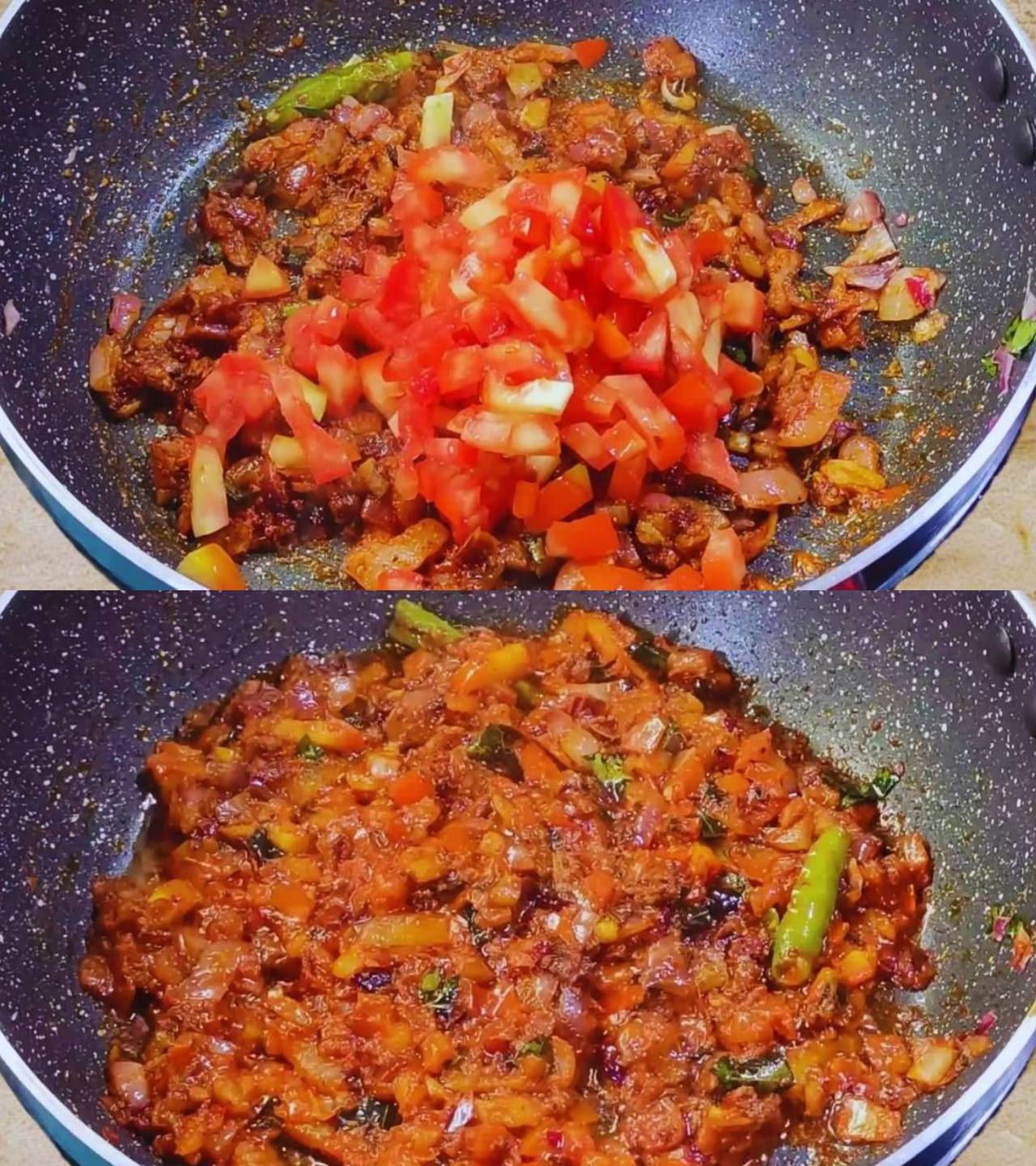 Adding tomatoes