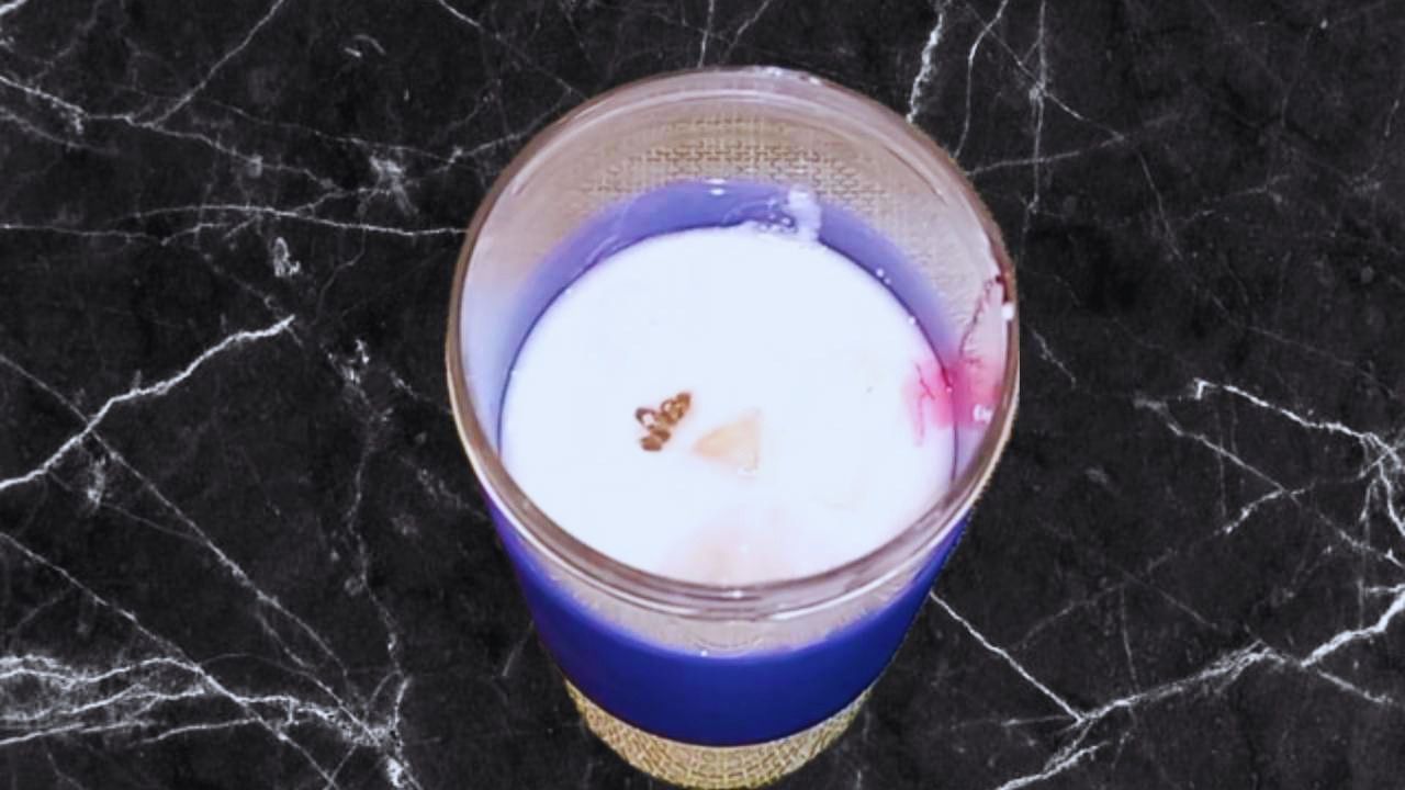 Rose lassi recipe step 1 Blending lassi ingredients