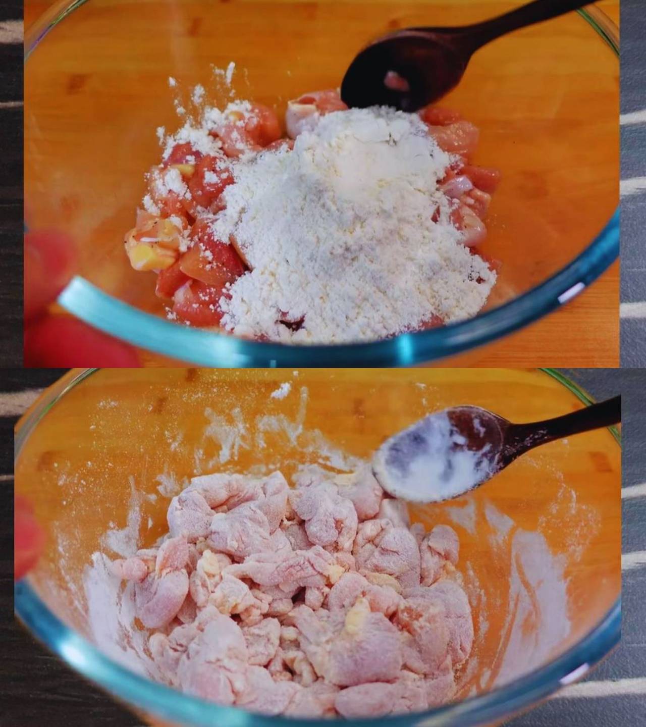 Coating with all-purpose flour 