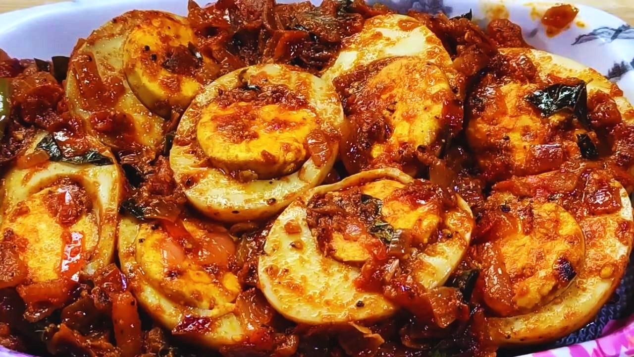 Egg Fry Masala served 