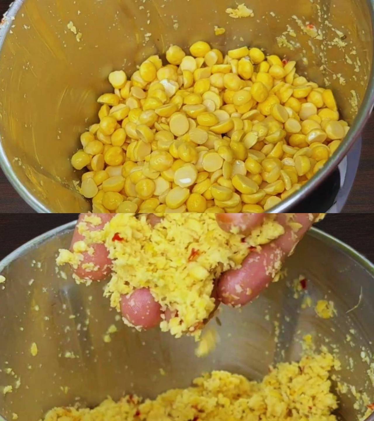 Grinding soaked dal