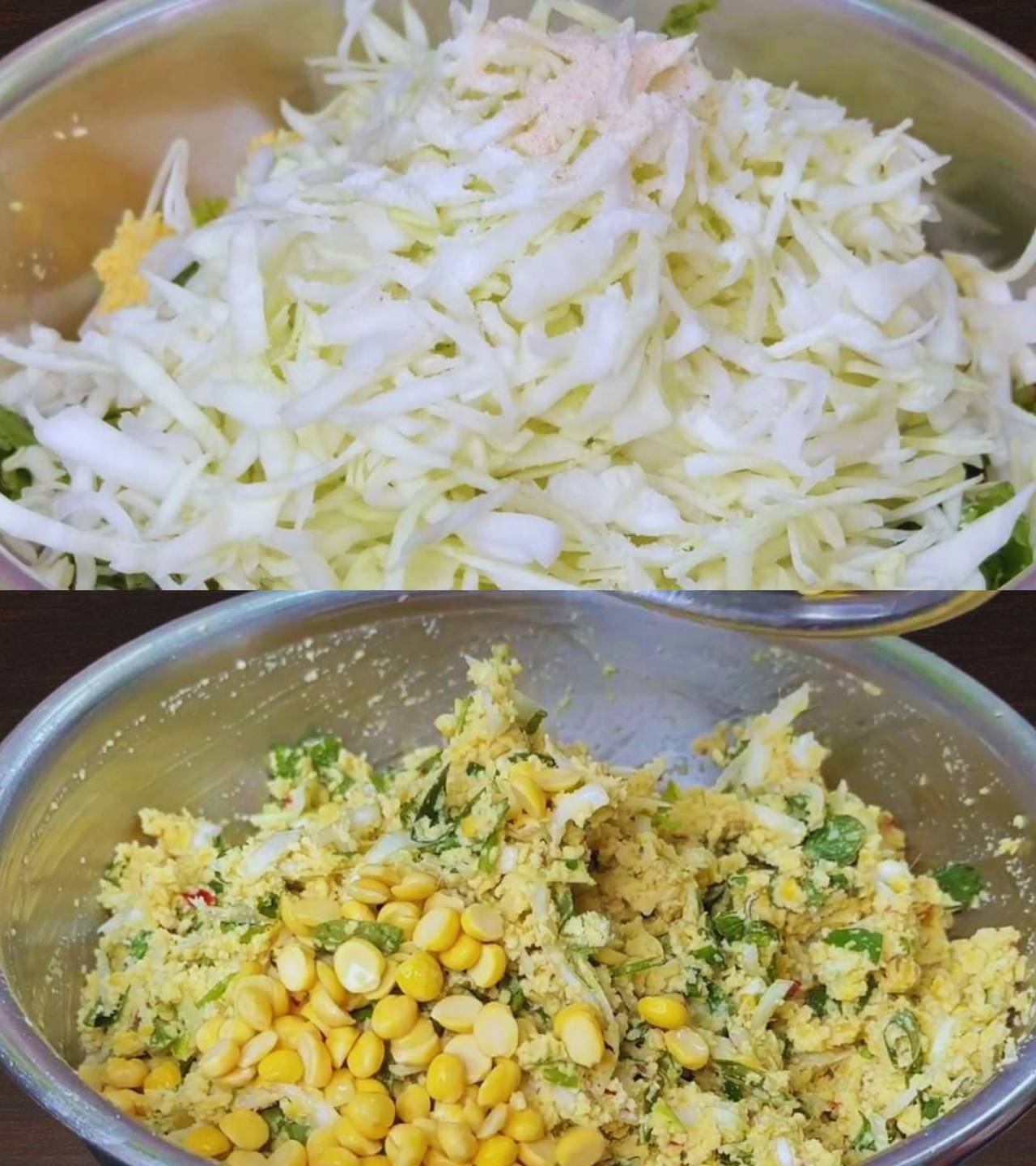 Cabbage vada recipe step 5 Making Cabbage Vada mixture