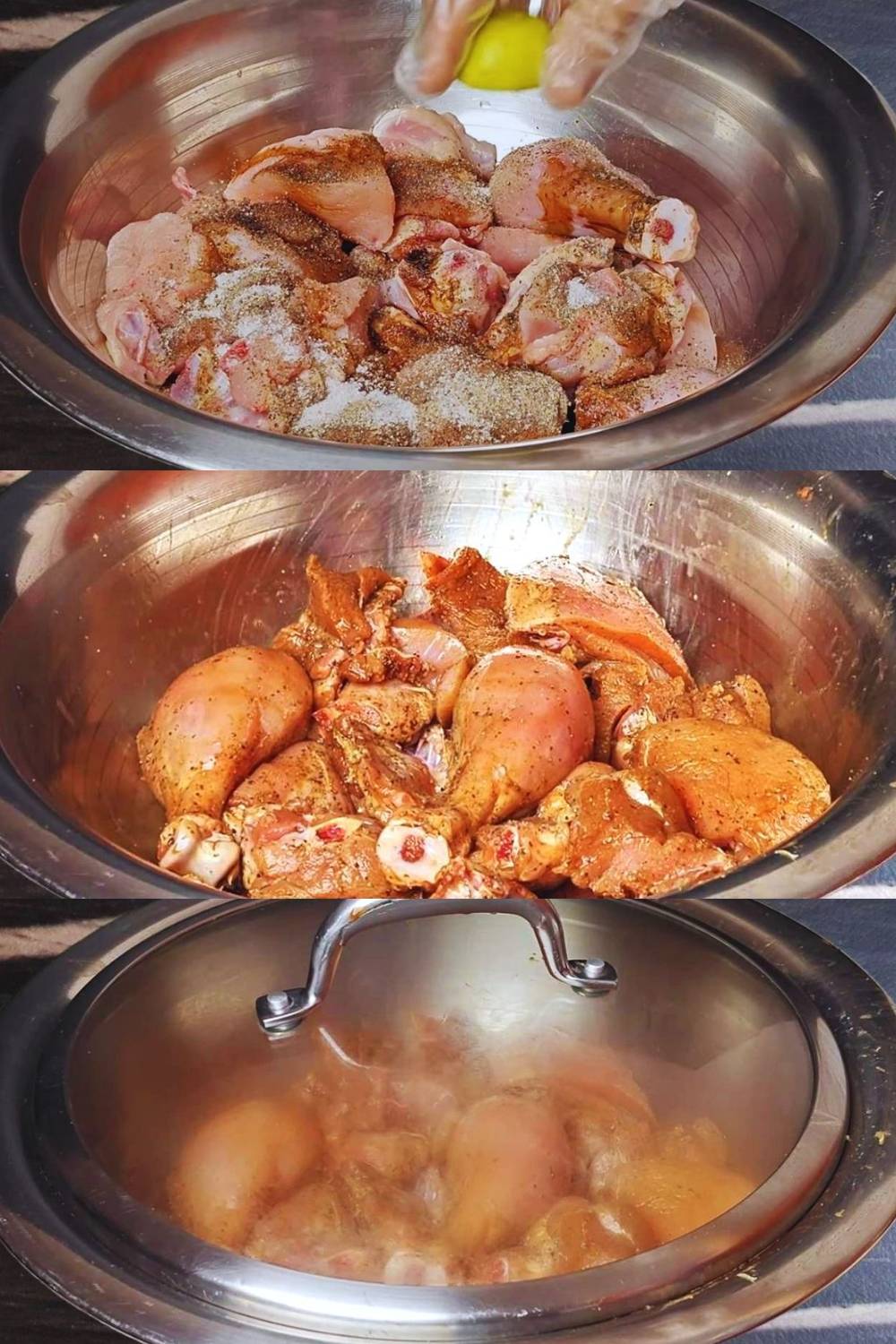 Marinating chicken