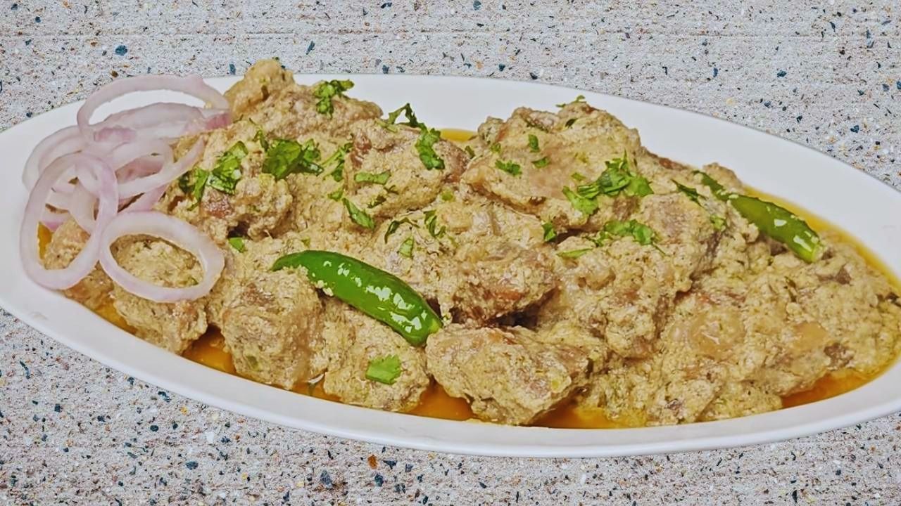 Mutton Malai Handi served 