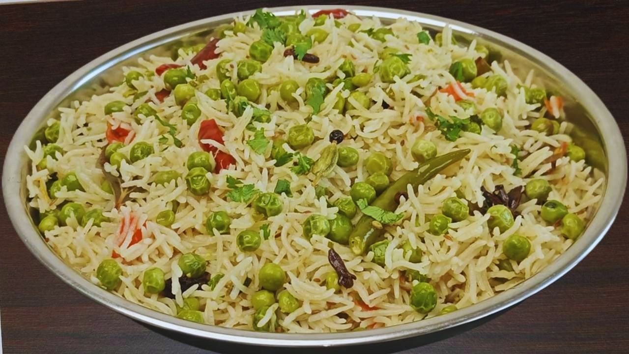 Peas Pulao served 