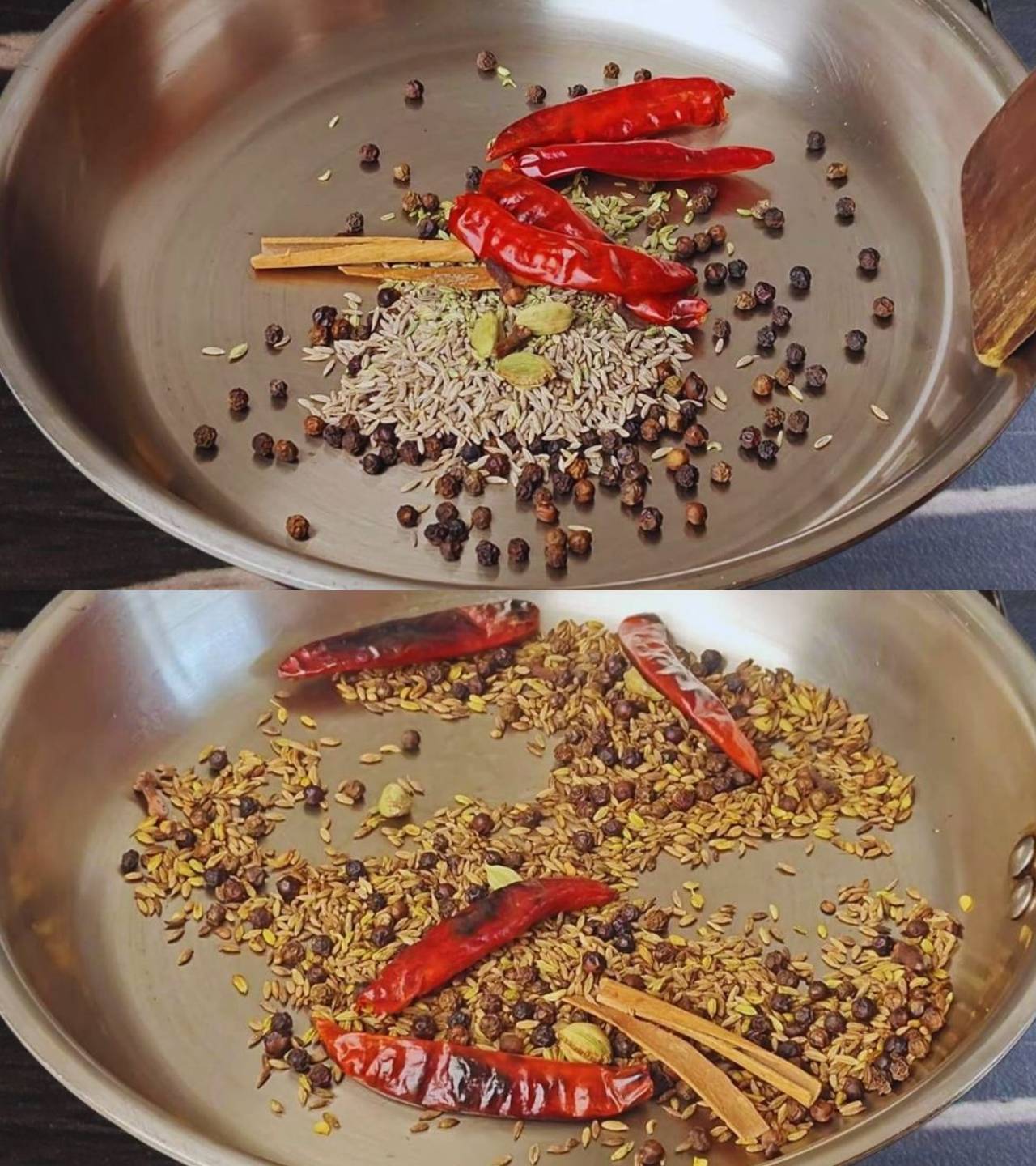 Roasting whole spices 