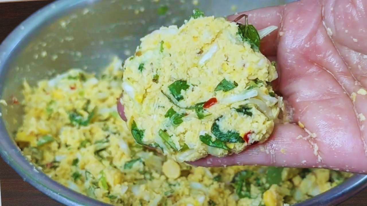Cabbage vada recipe step 6 Shaping the vadas