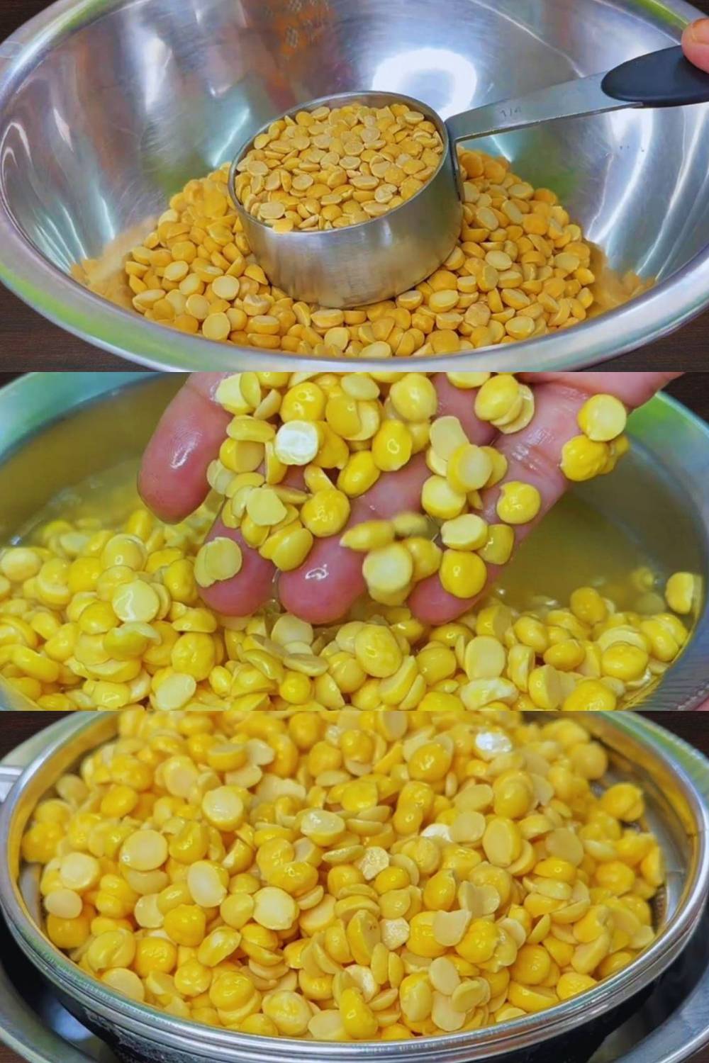 Cabbage vada recipe step 1 Soaking dal