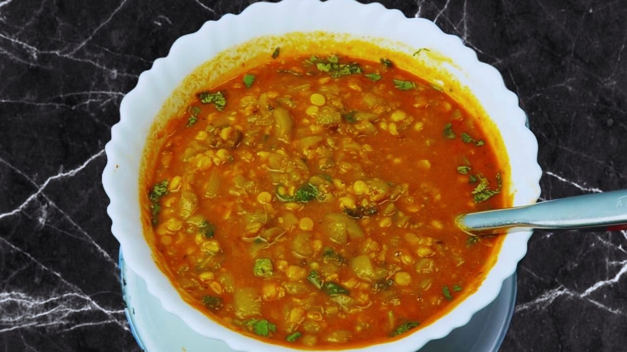 Turai chana dal recipe step 9 Turai Chana Dal served