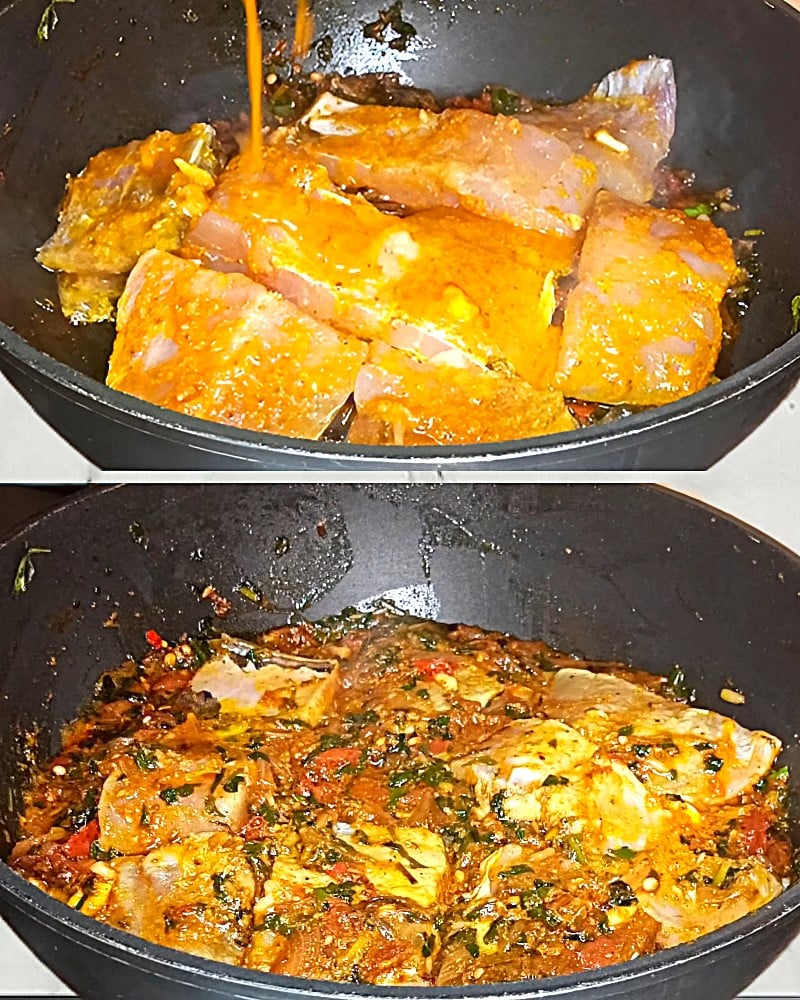 Fish methi curry recipe step 6 Adding fish