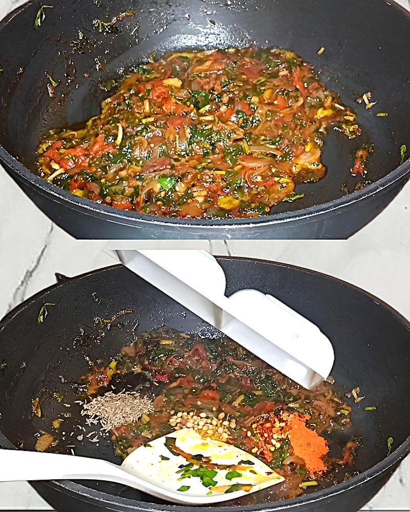 Fish methi curry recipe step 5 Adding more spices