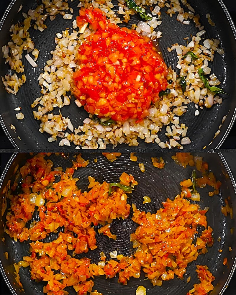 Adding tomatoes 