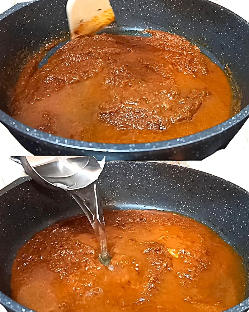 Adding water 