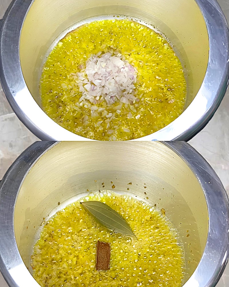 Frying onions and spices