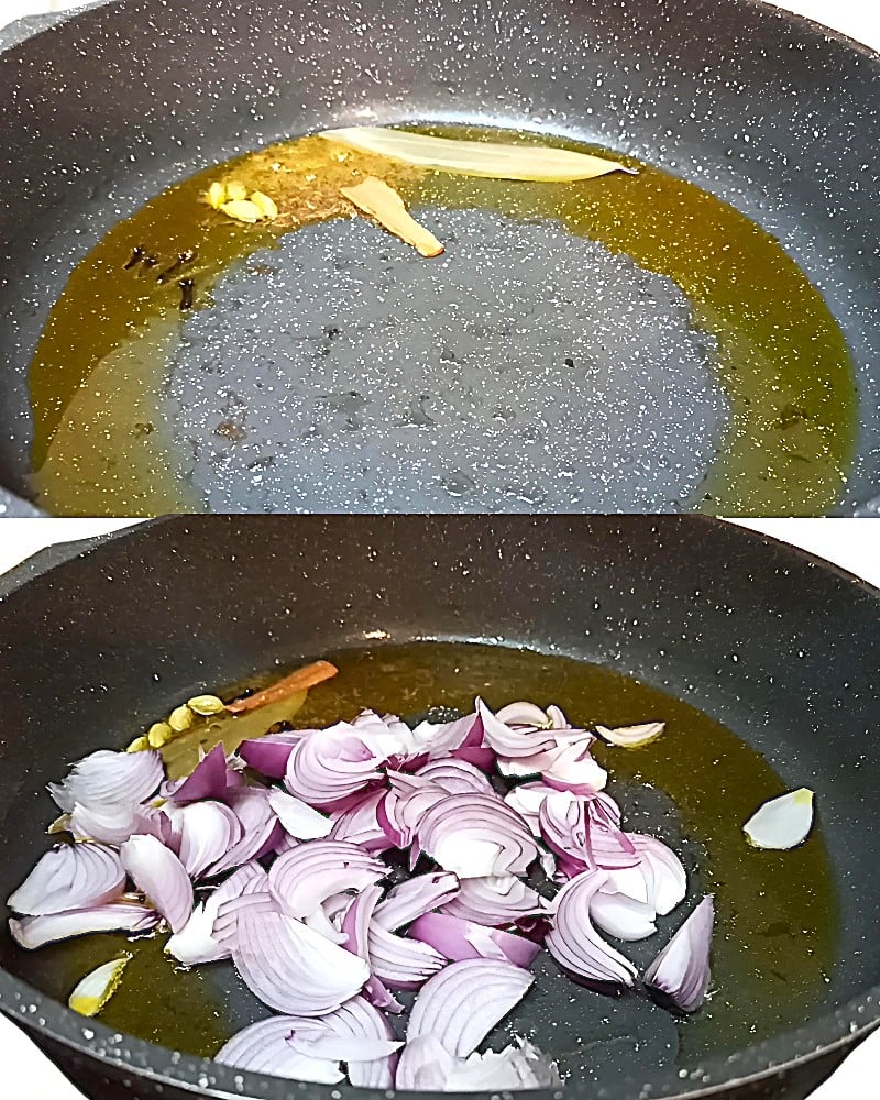 Frying onions 
