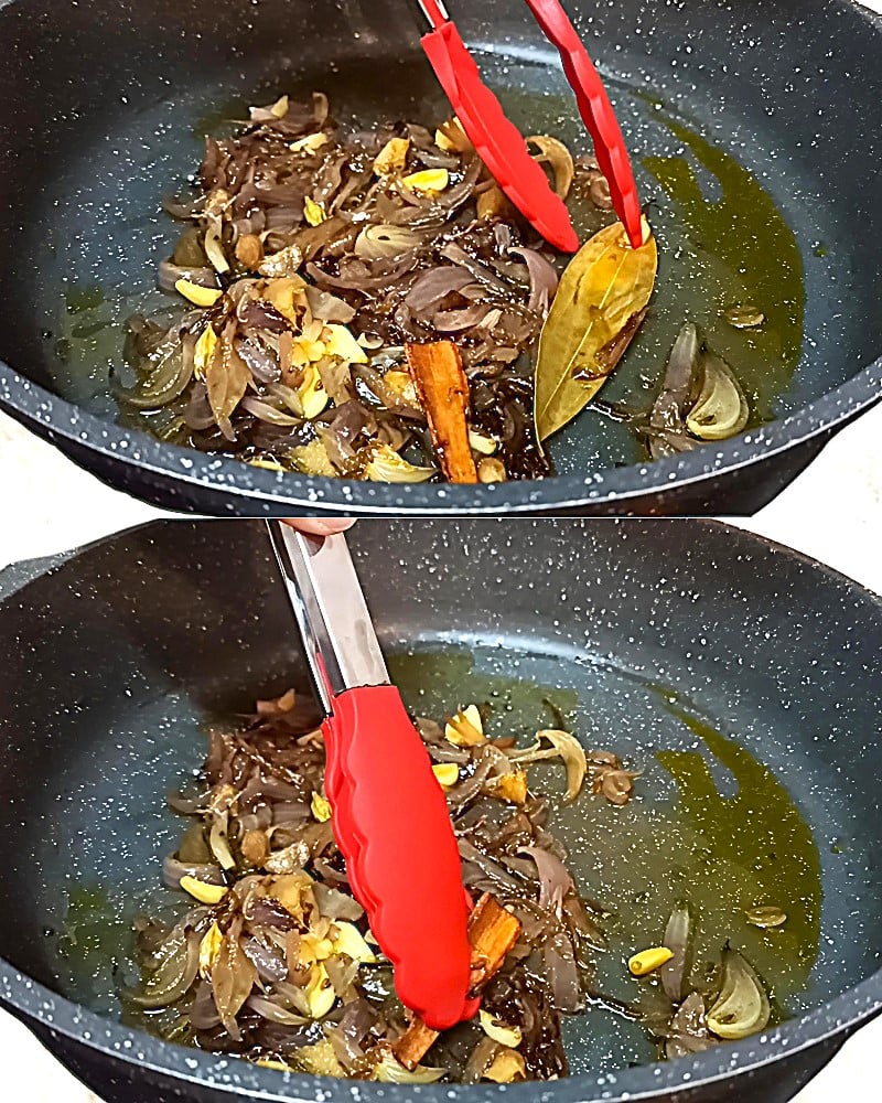 Removing bay leaf and cinnamon 
