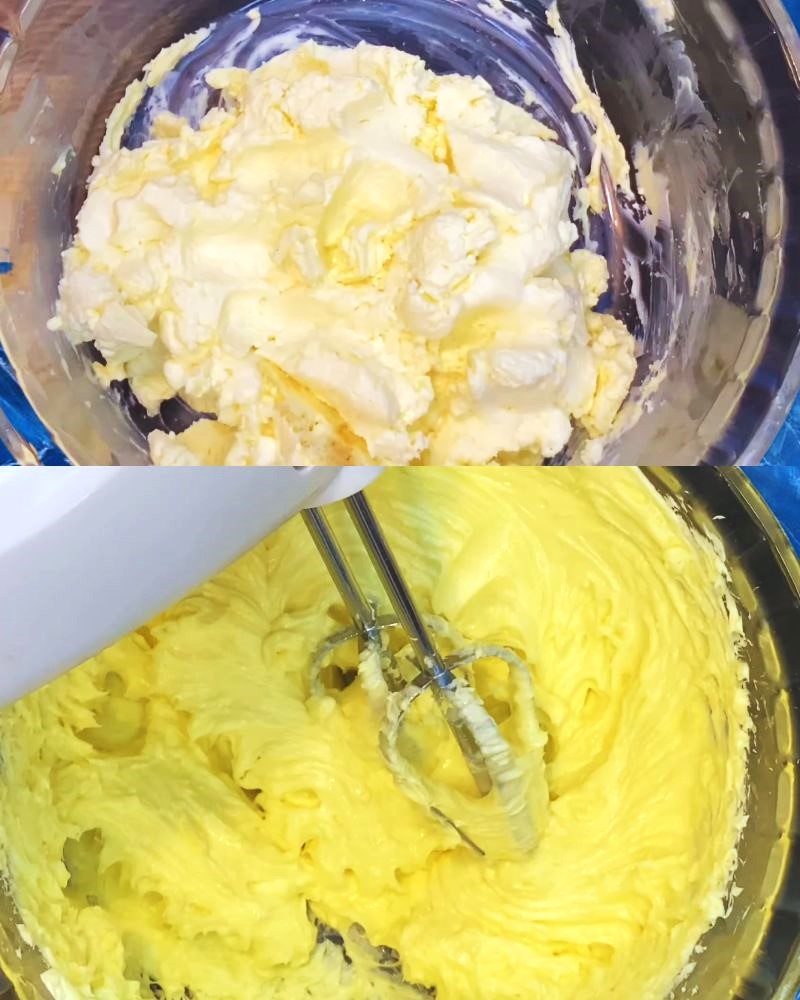Mango cheesecake recipe step 4 Whipped cream cheese