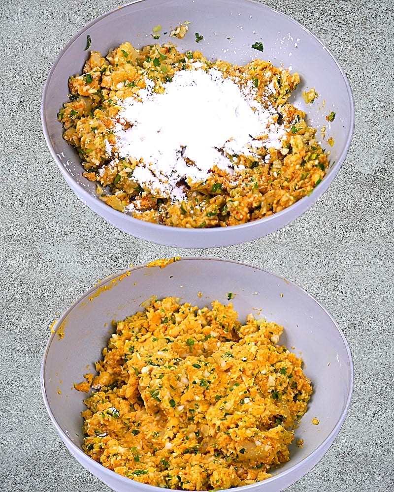 Cabbage Tikki mixture 