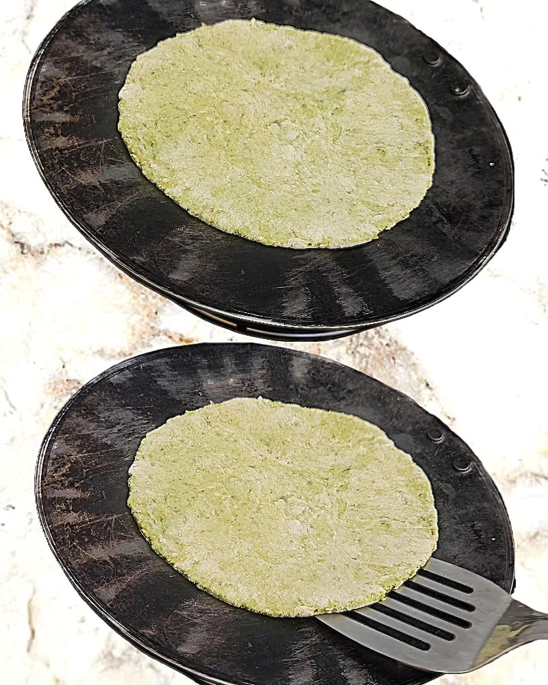Bathua paratha recipe step 5 Frying paratha