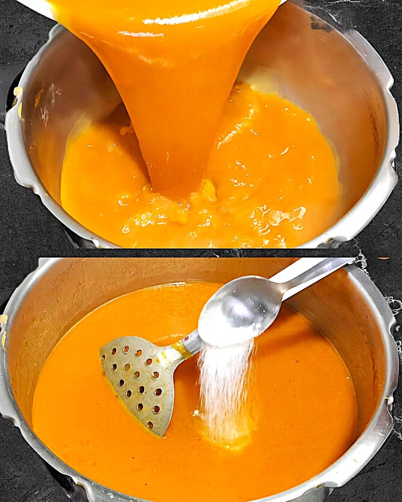 Tomato soup recipe step 10 Adding salt