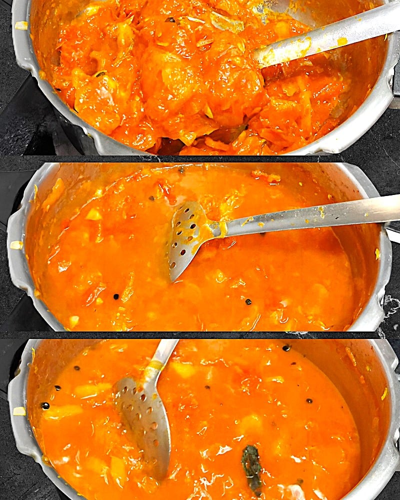 Tomato soup recipe step 5 Adding water